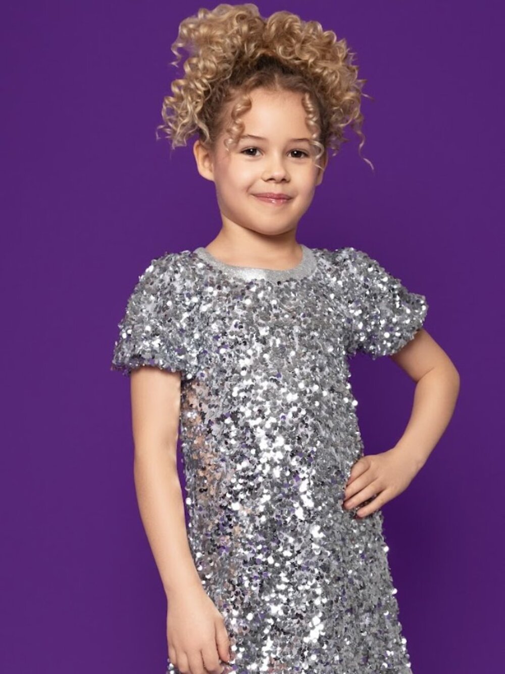 Mia NY Gray Sequin Dress